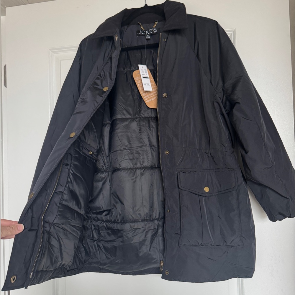 NWT! | J. CREW Women’s Puffer Barn Jacket with PrimaLoft | Black | Size XS - Picture 3 of 16